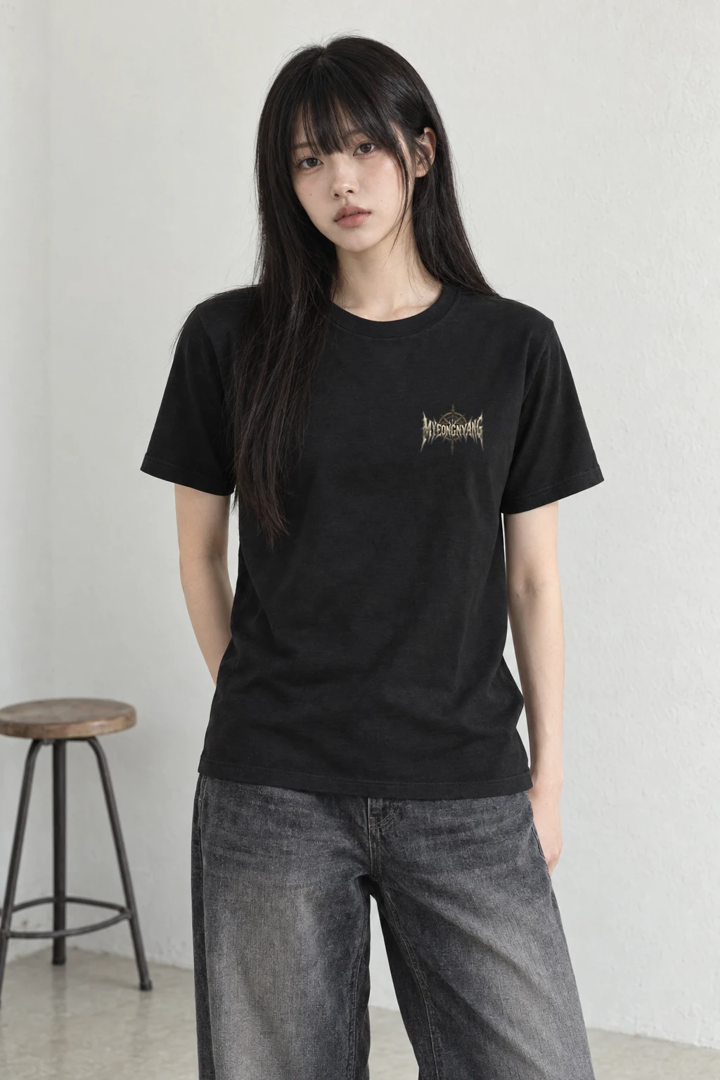 "MYEONGNYANG" Heavyweight Unisex Crewneck T-shirt