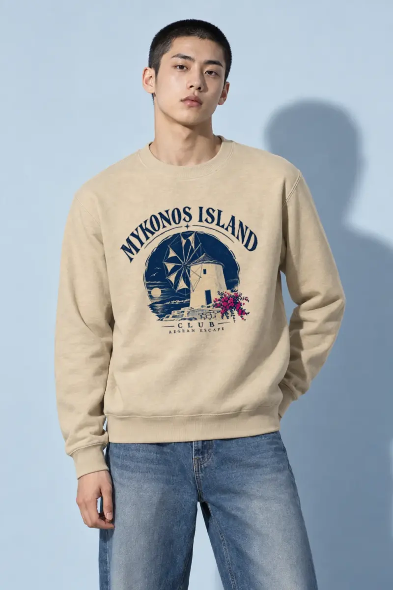 "Mykonos Island Club" Heavy Blend Unisex Crewneck Sweatshirt
