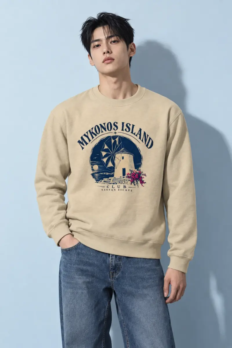 "Mykonos Island Club" Heavy Blend Unisex Crewneck Sweatshirt