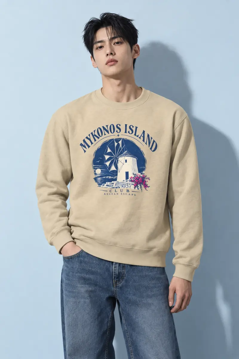 "Mykonos Island Club" Heavy Blend Unisex Crewneck Sweatshirt