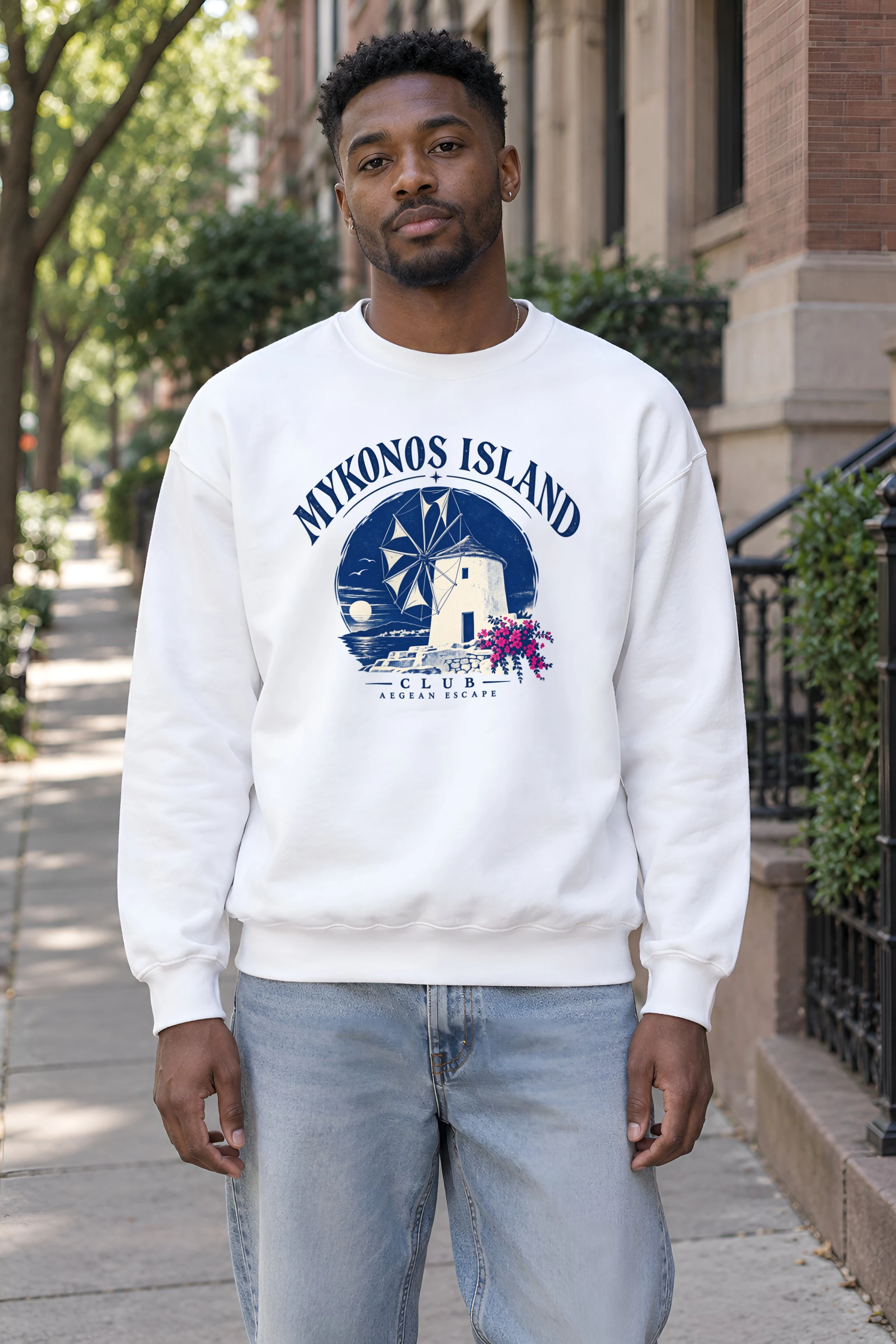 "Mykonos Island Club" 1 Crewneck Sweatshirt