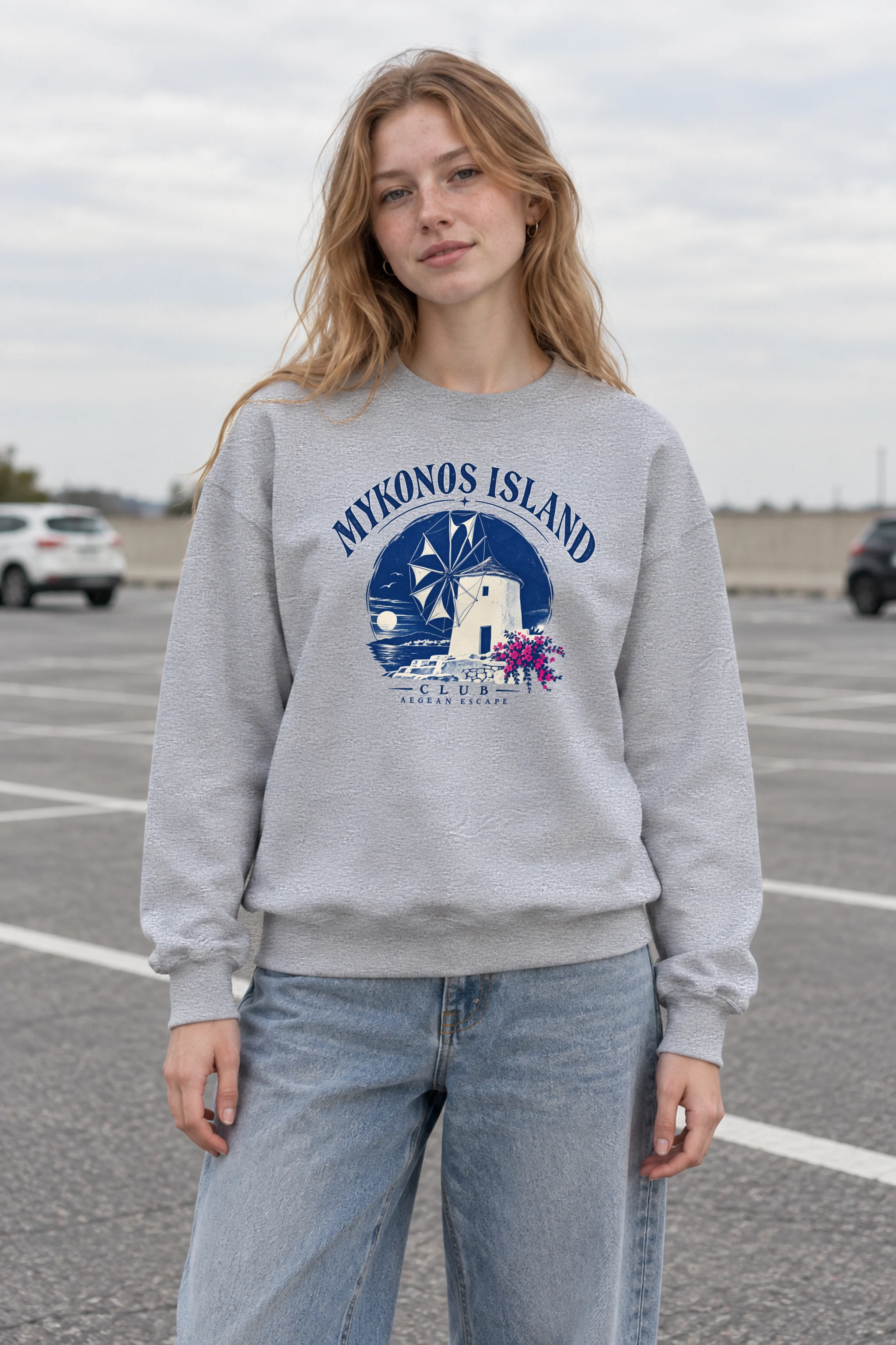 "Mykonos Island Club" 1 Crewneck Sweatshirt