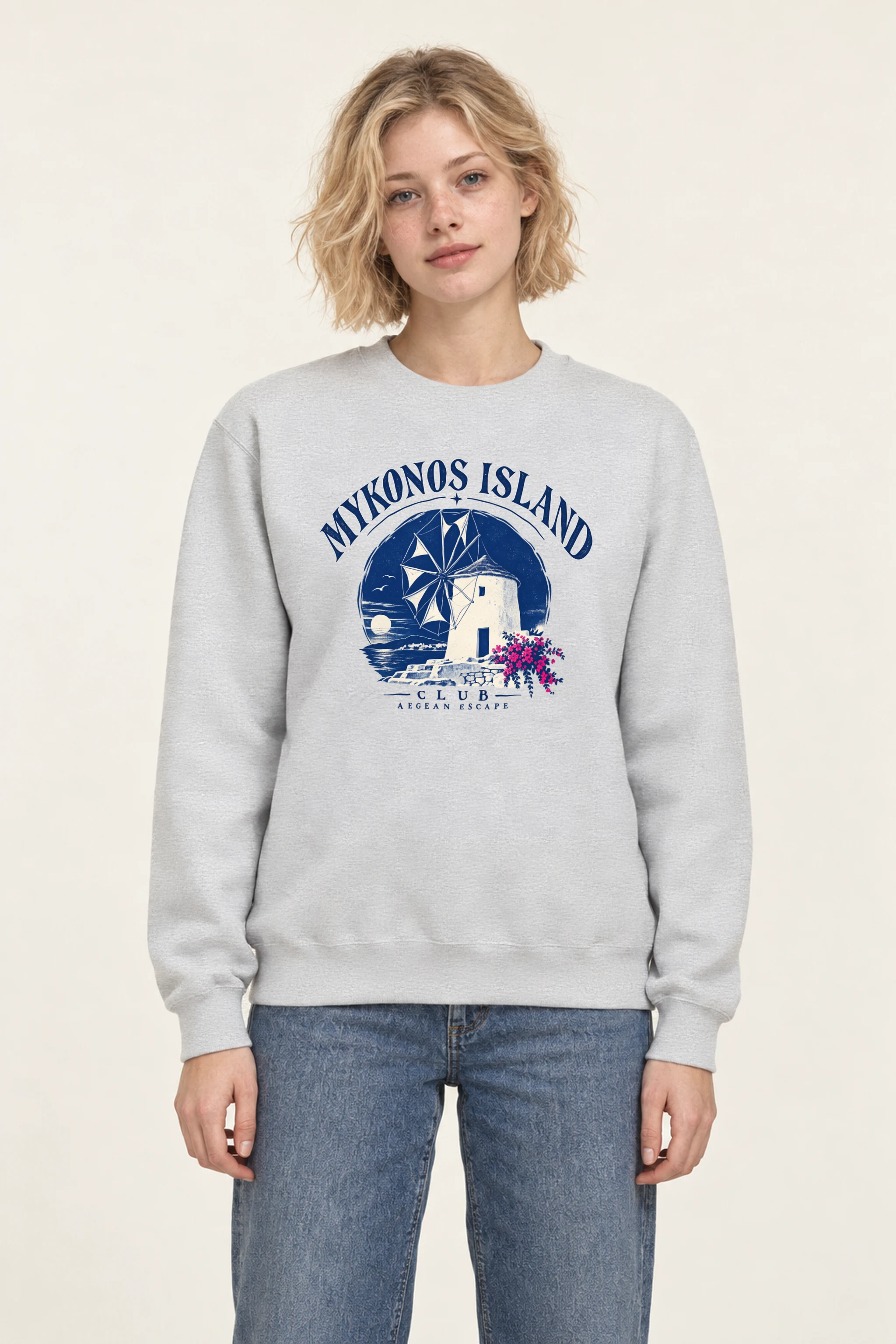 "Mykonos Island Club" 1 Crewneck Sweatshirt