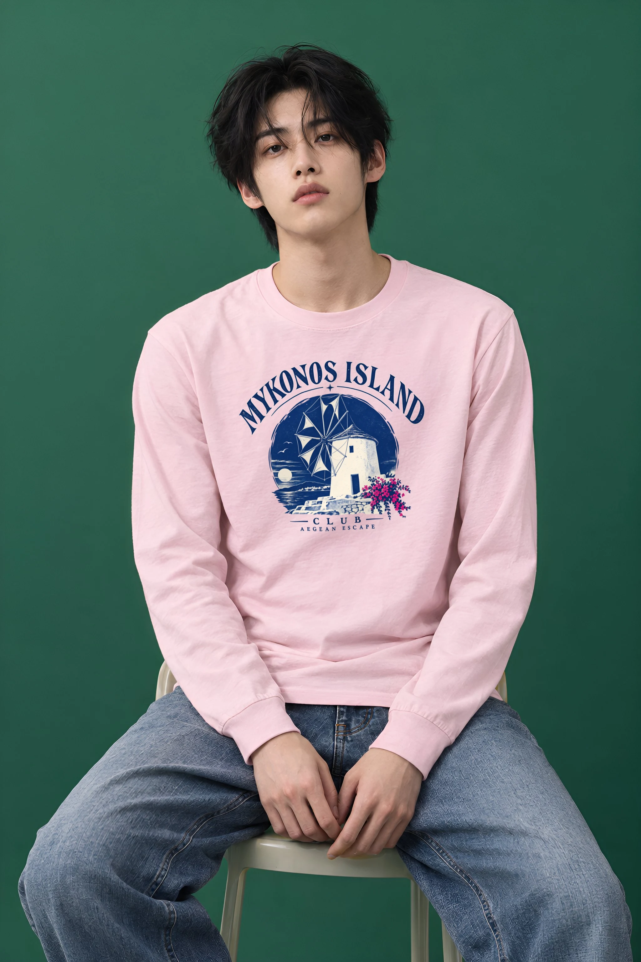 "Mykonos Island Club" Unisex Longsleeve T-shirt