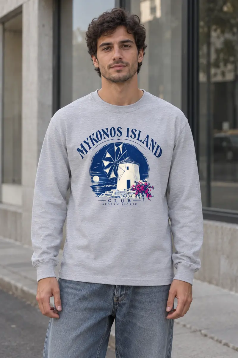 "Mykonos Island Club" Unisex Longsleeve T-shirt