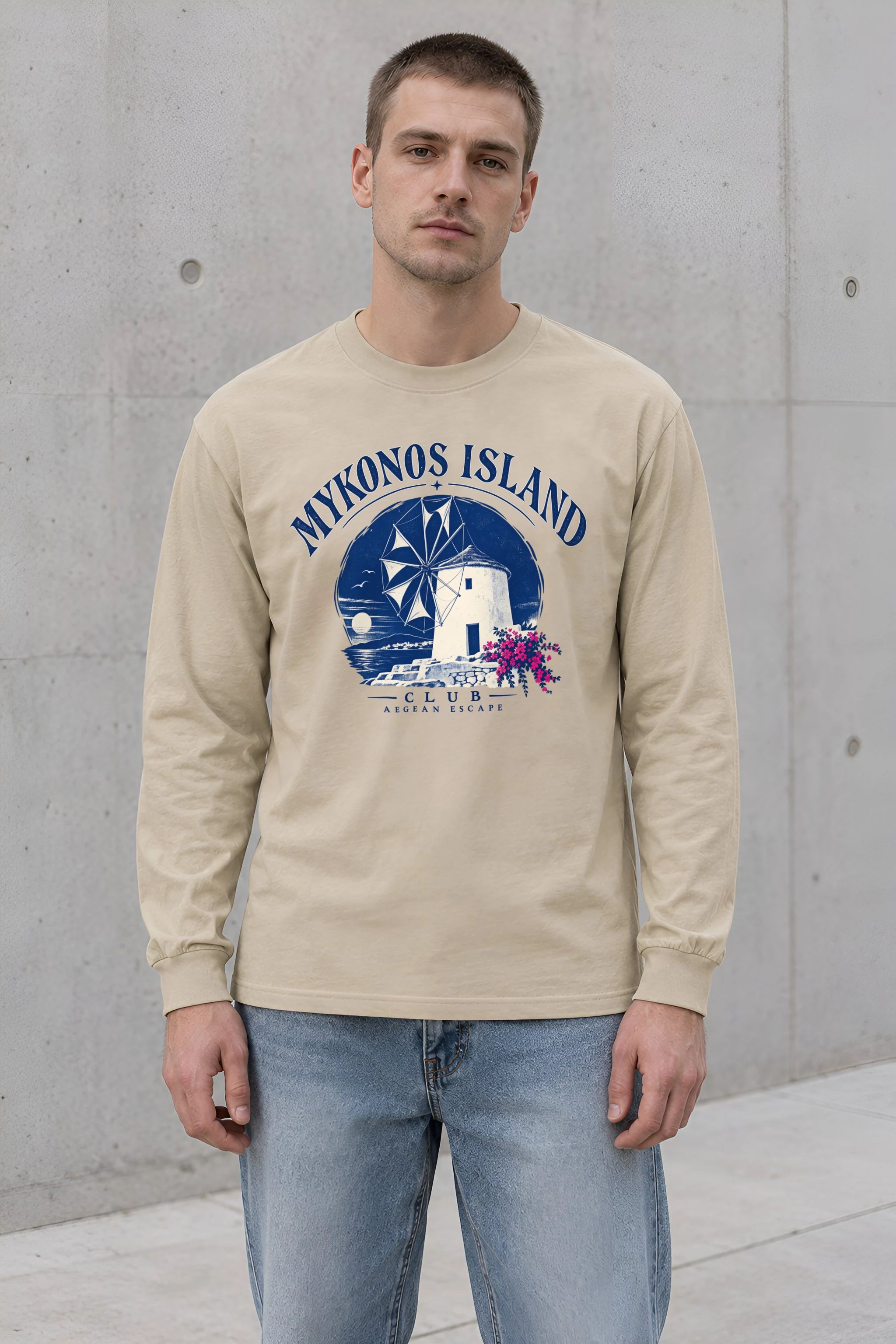 "Mykonos Island Club" Unisex Longsleeve T-shirt