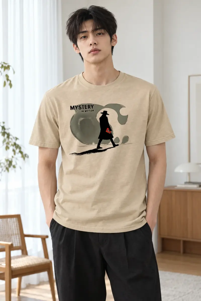 "Mystery In Motion" Heavyweight Unisex Crewneck T-shirt | Gildan 5000