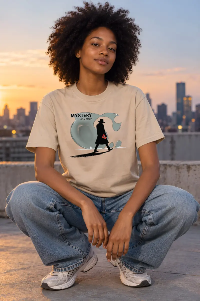 "Mystery In Motion" Heavyweight Unisex Crewneck T-shirt