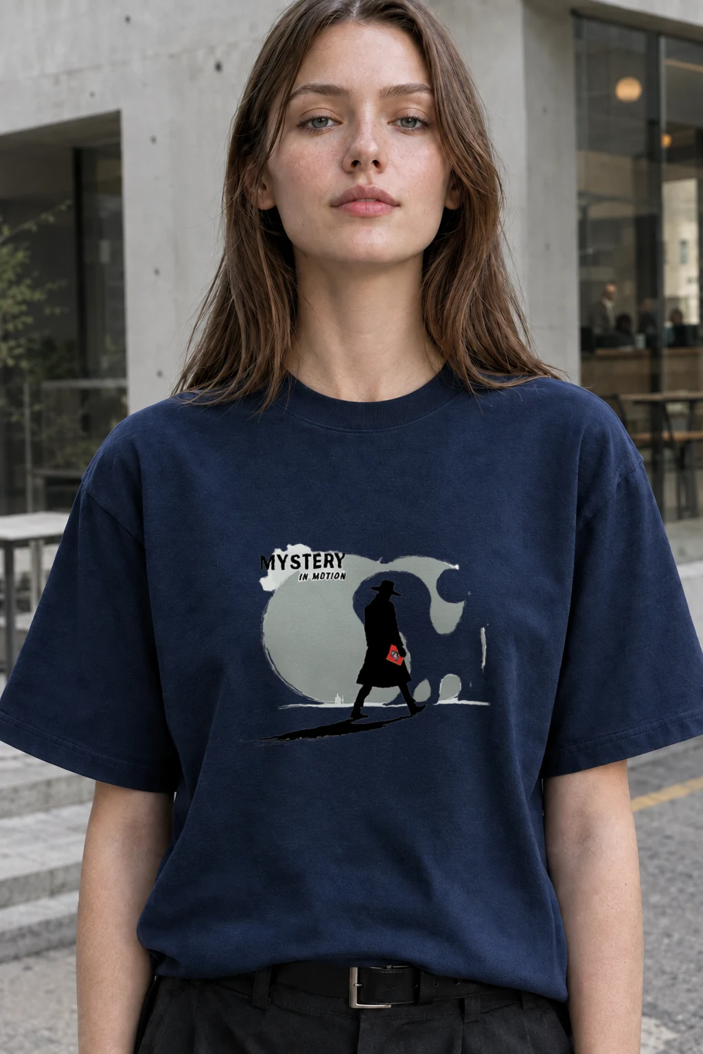 "Mystery In Motion" Heavyweight Unisex Crewneck T-shirt | Gildan 5000