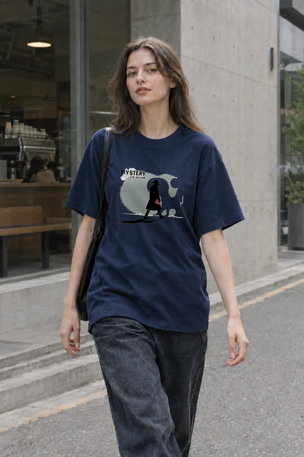 "Mystery In Motion" Heavyweight Unisex Crewneck T-shirt | Gildan 5000