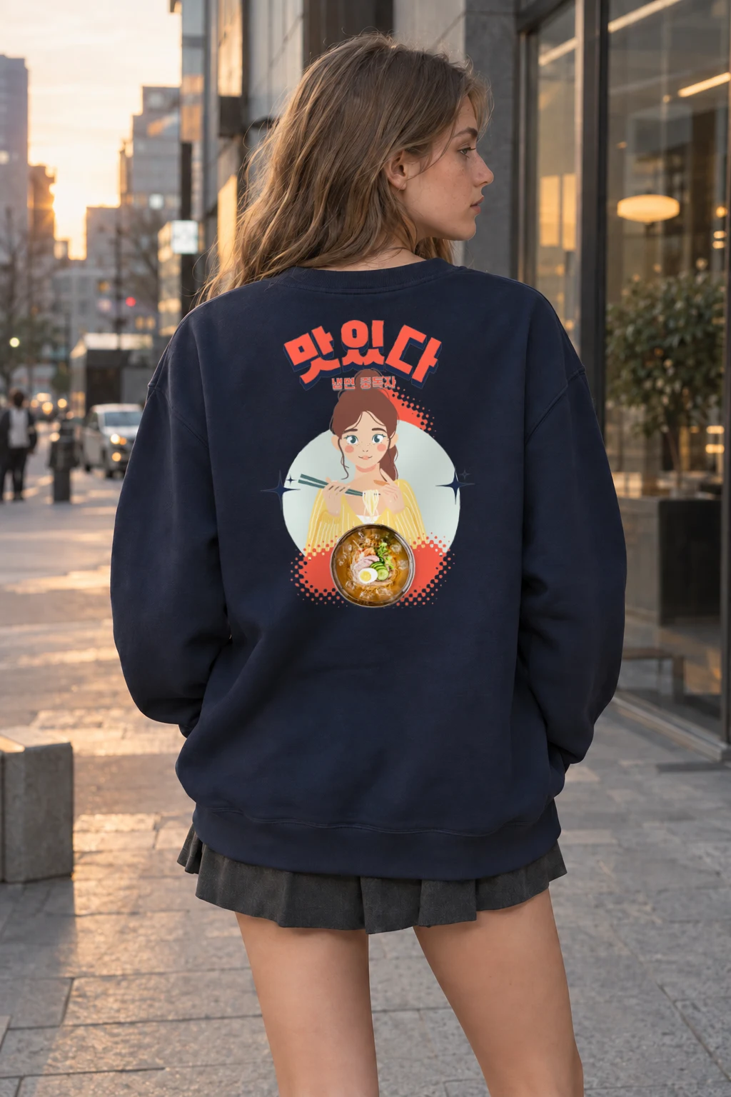 "Naengmyeon Addict" Heavy Blend Unisex Crewneck Sweatshirt | Gildan 18000
