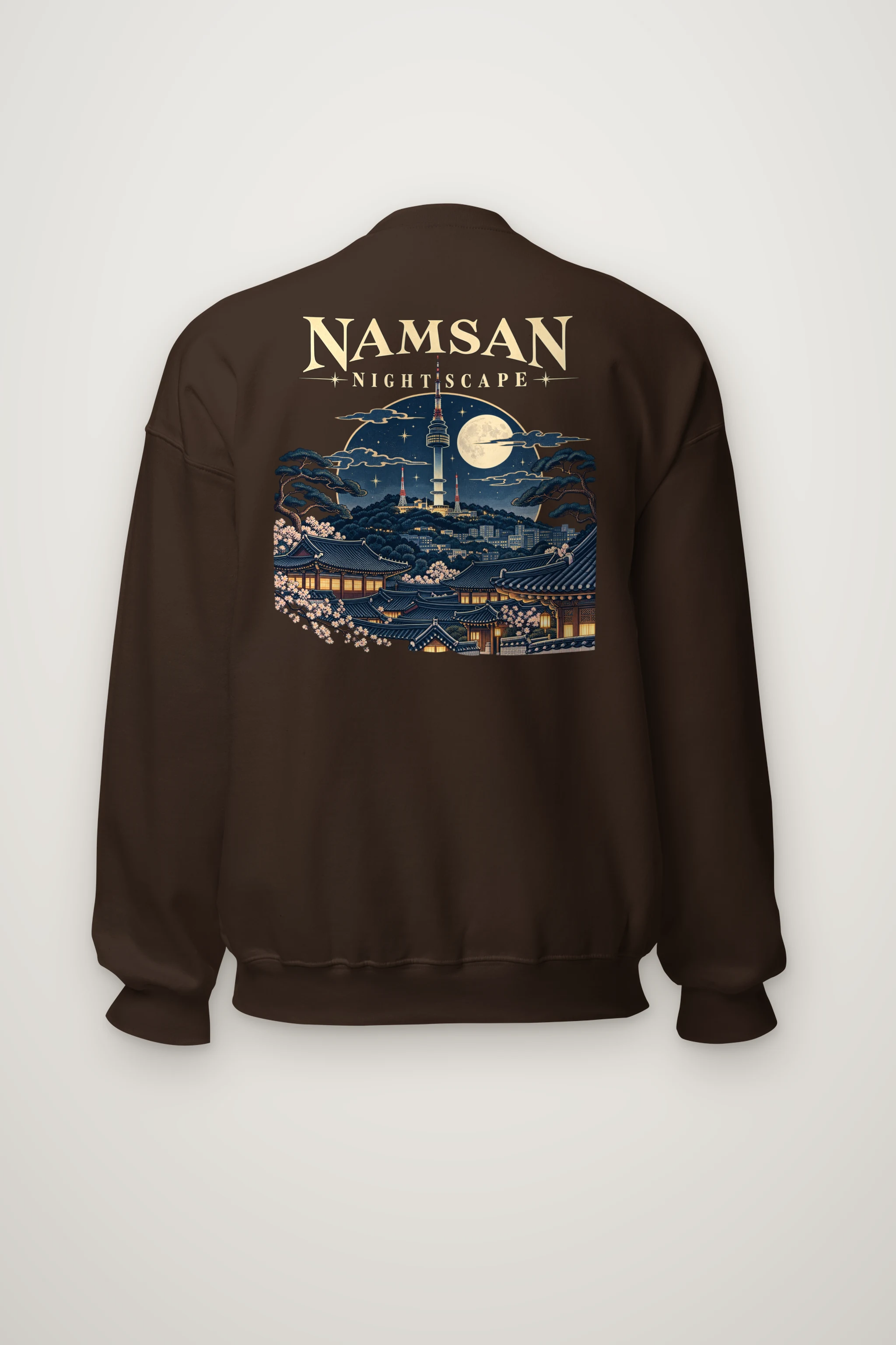 "Namsan Nightscape" Heavy Blend Unisex Crewneck Sweatshirt