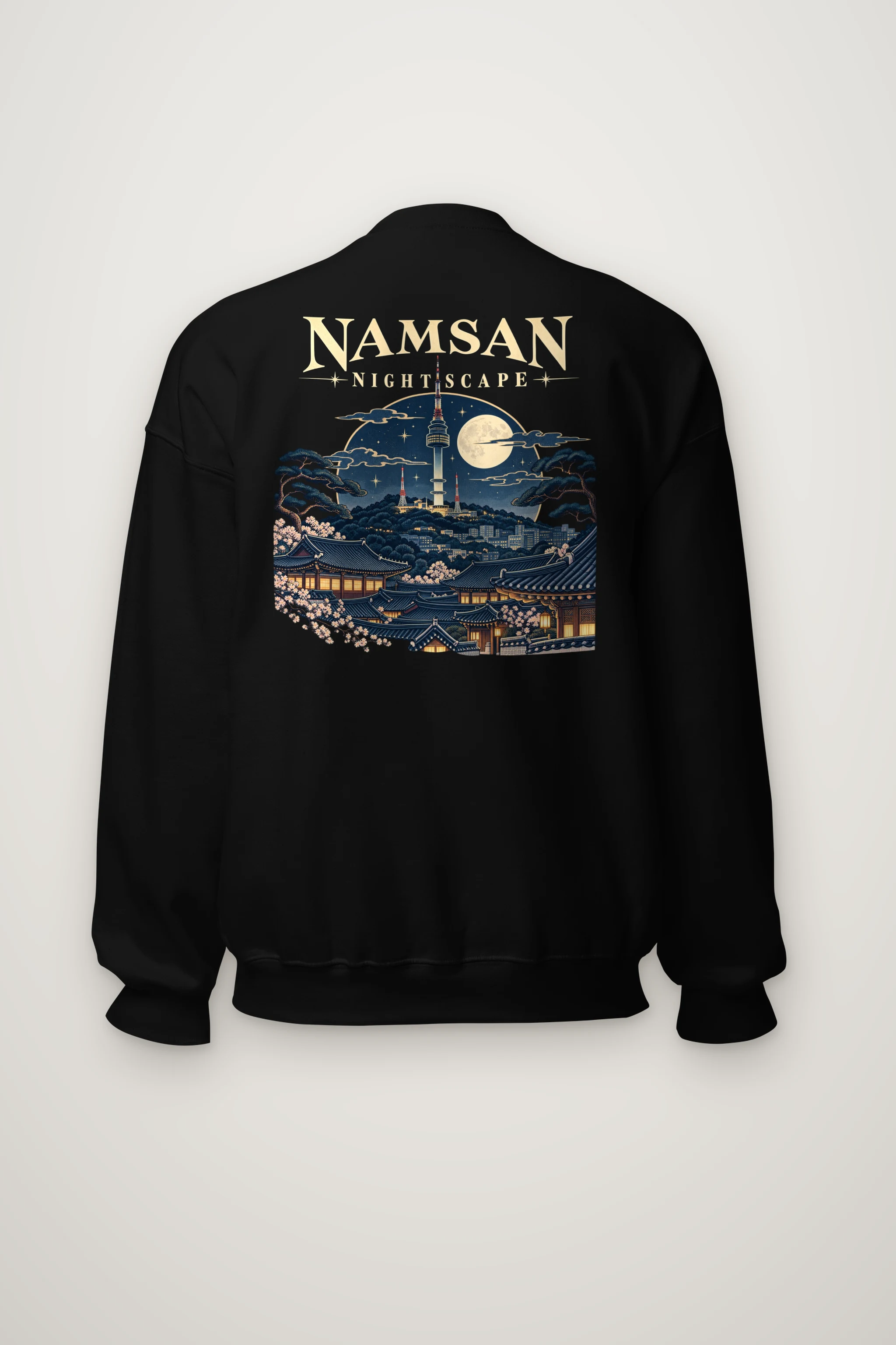 "Namsan Nightscape" Heavy Blend Unisex Crewneck Sweatshirt