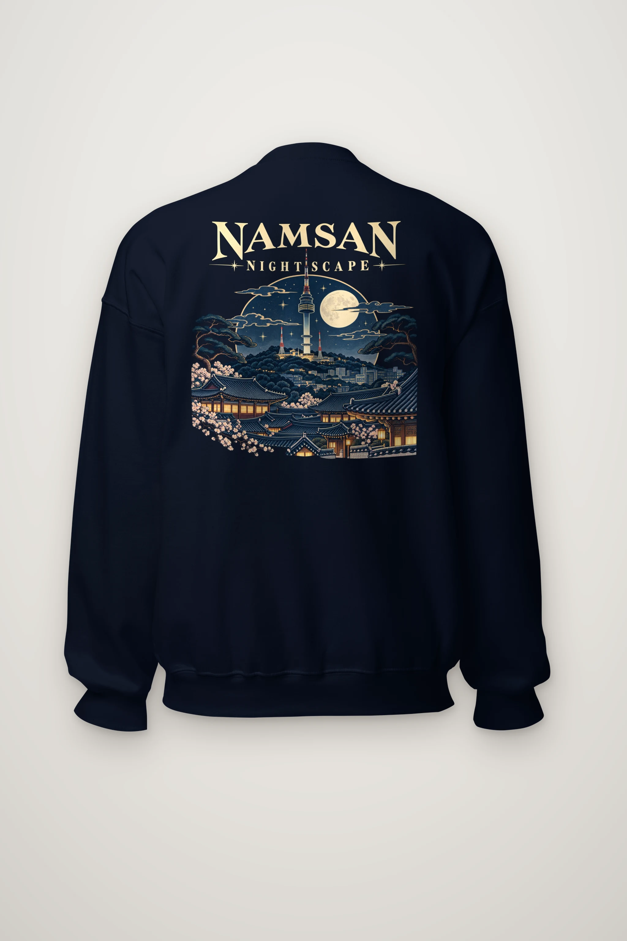 "Namsan Nightscape" Heavy Blend Unisex Crewneck Sweatshirt