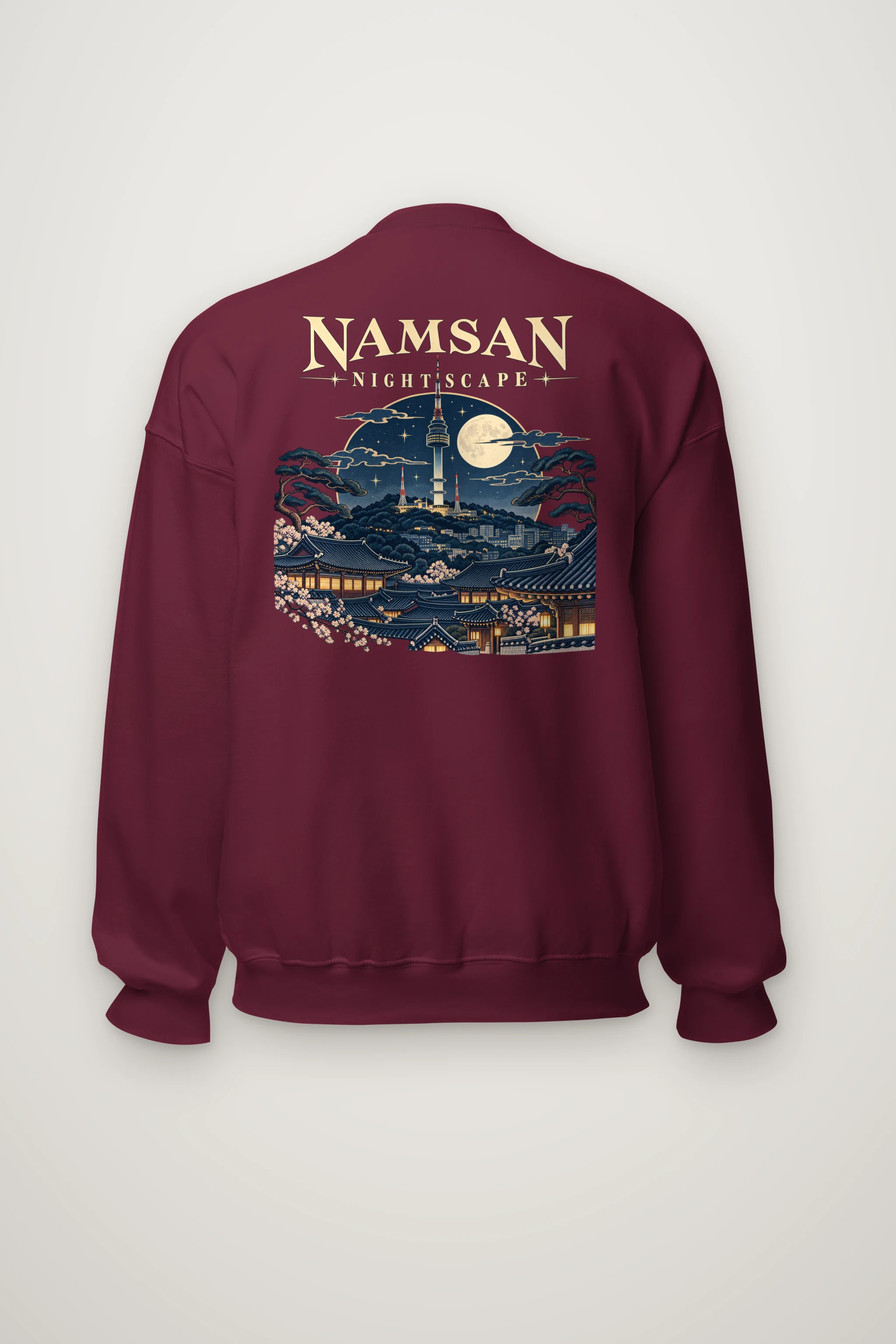 "Namsan Nightscape" Heavy Blend Unisex Crewneck Sweatshirt