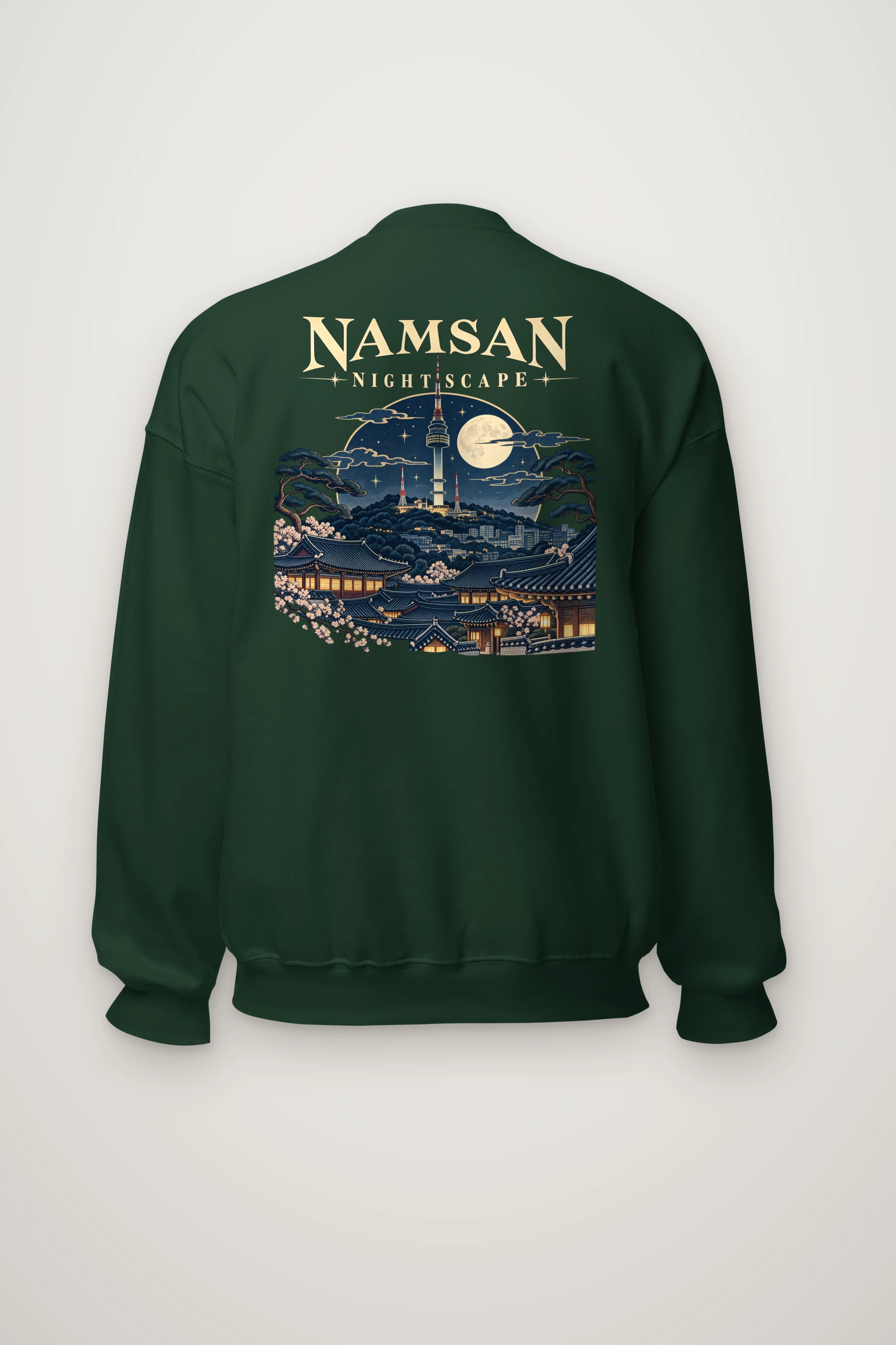 "Namsan Nightscape" Heavy Blend Unisex Crewneck Sweatshirt