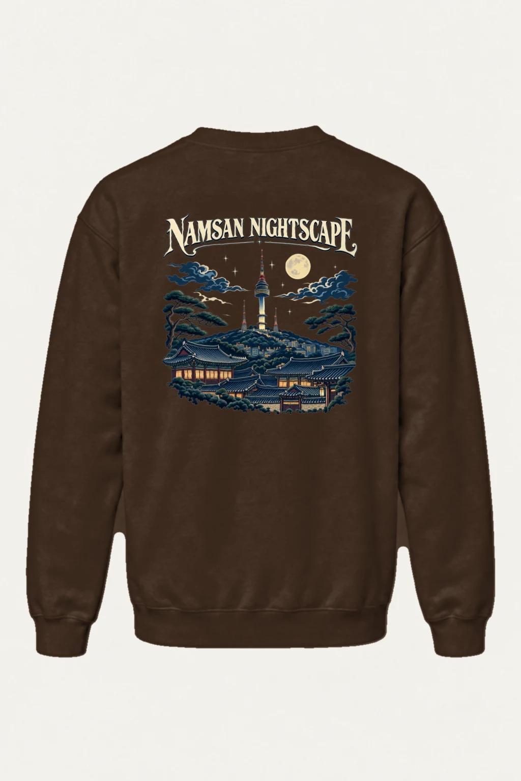 "Namsan Nightscape" Heavy Blend Unisex Crewneck Sweatshirt | Gildan 18000
