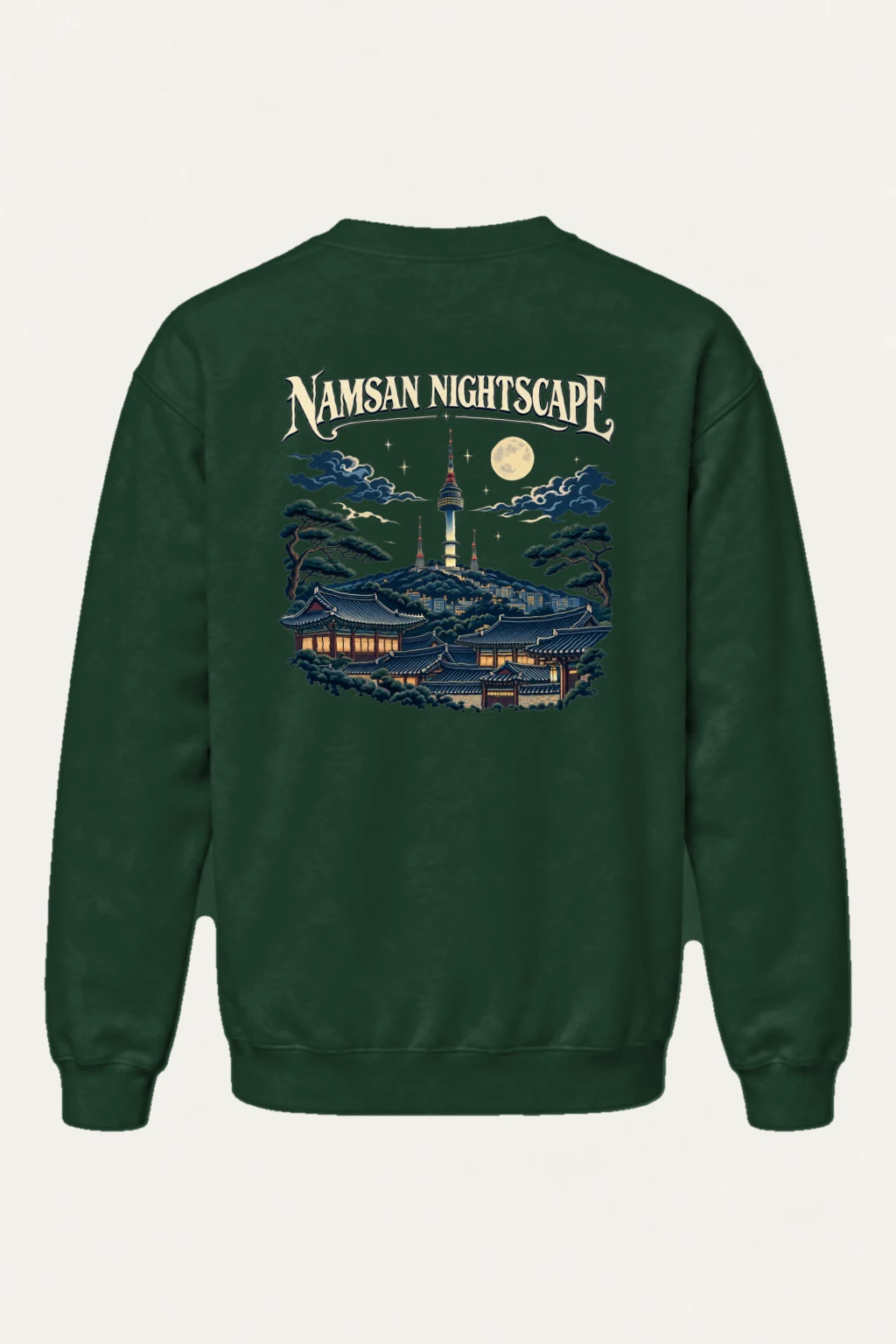 "Namsan Nightscape" Heavy Blend Unisex Crewneck Sweatshirt | Gildan 18000