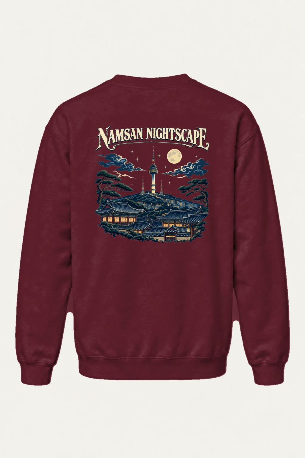 "Namsan Nightscape" Heavy Blend Unisex Crewneck Sweatshirt | Gildan 18000