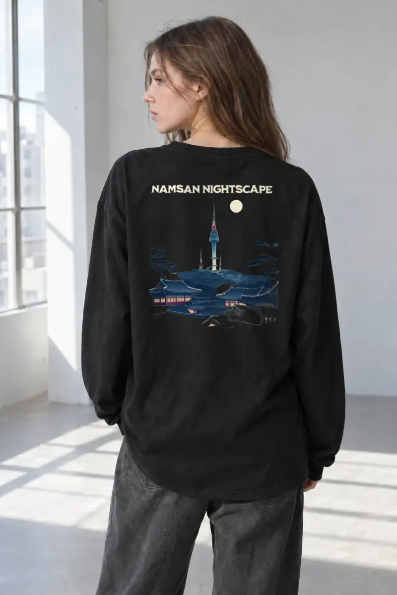 “Namsan Nightscape” Unisex Longsleeve T-shirt | Gildan 2400