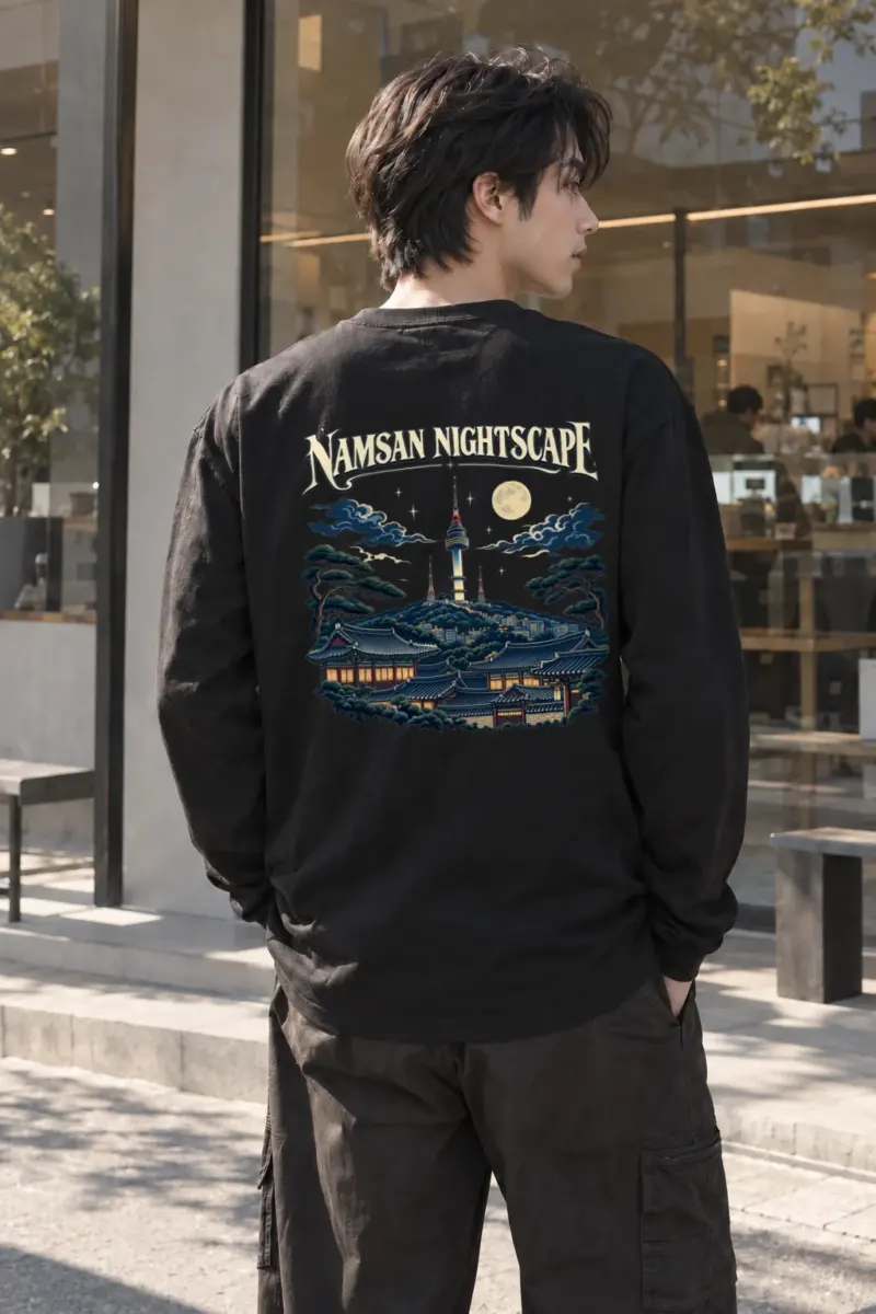 "Namsan Nightscape" Unisex Longsleeve T-shirt | Gildan 2400