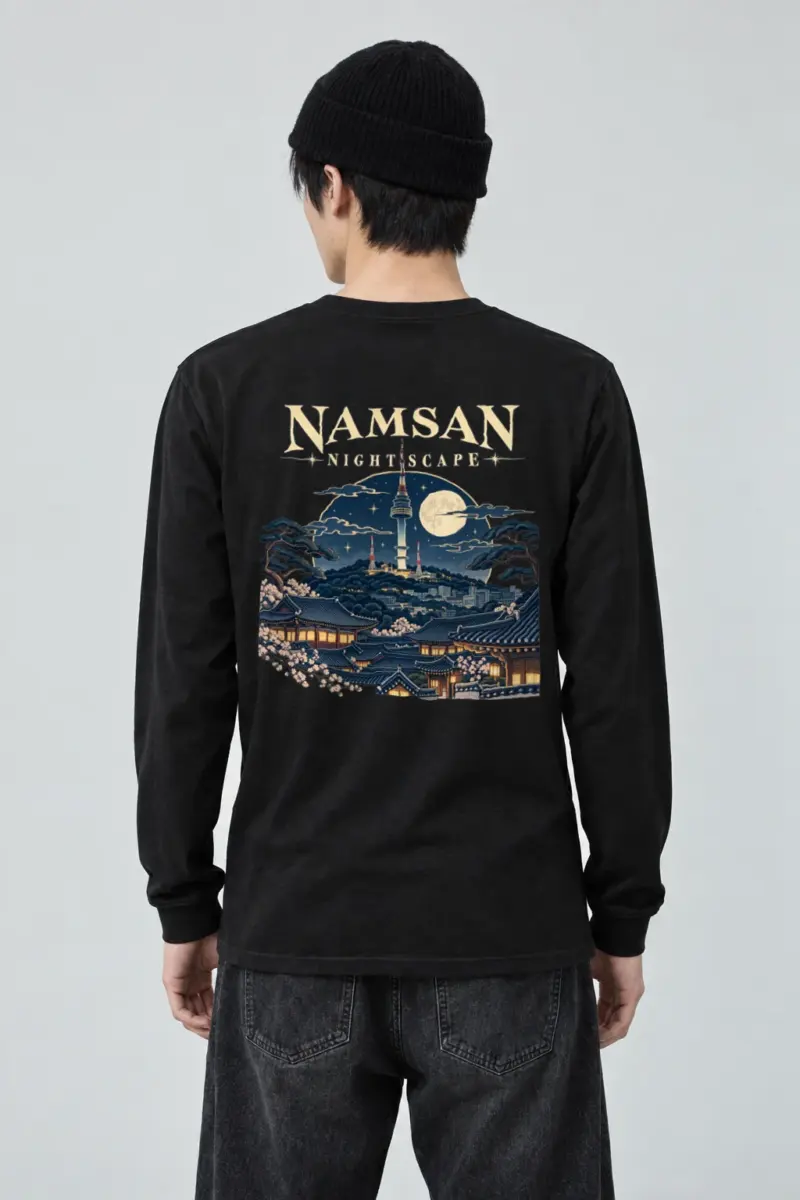 "Namsan Nightscape" Unisex Longsleeve T-shirt