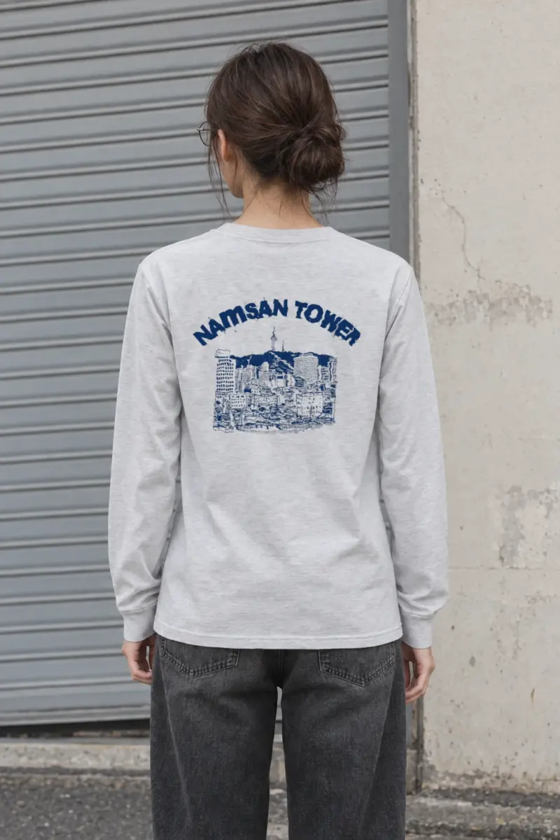 "Namsan Tower Cityscape" Unisex Longsleeve T-shirt