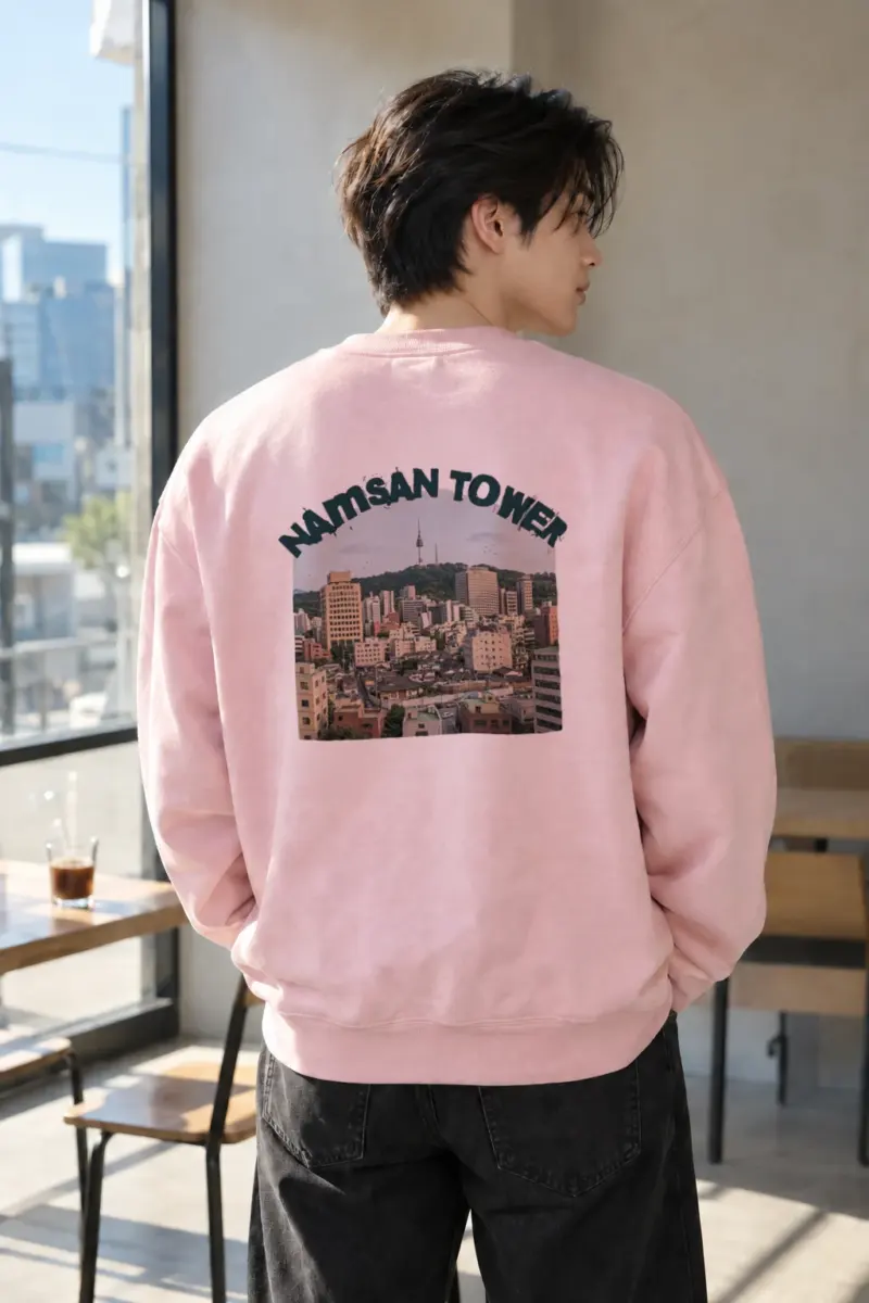 “Namsan Tower” Heavy Blend Unisex Crewneck Sweatshirt | Gildan 18000