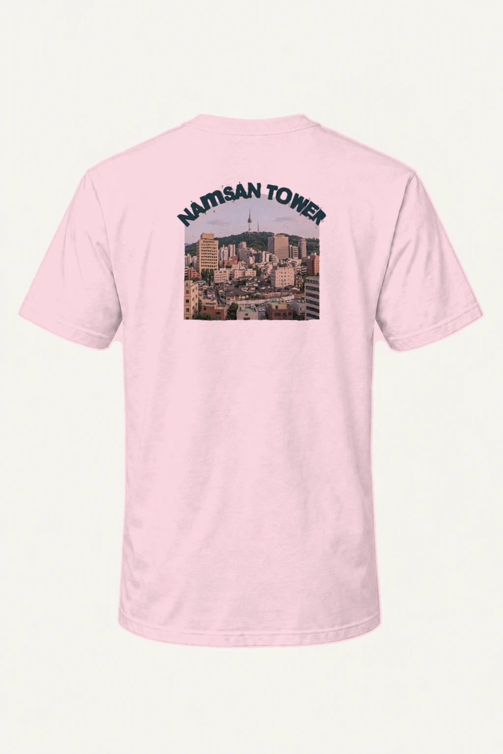 "Namsan Tower" Heavyweight Unisex Crewneck T-shirt | Gildan 5000