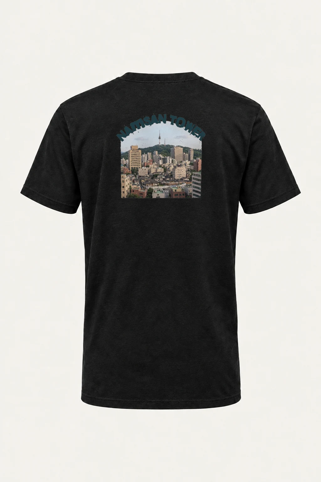 "Namsan Tower" Heavyweight Unisex Crewneck T-shirt | Gildan 5000