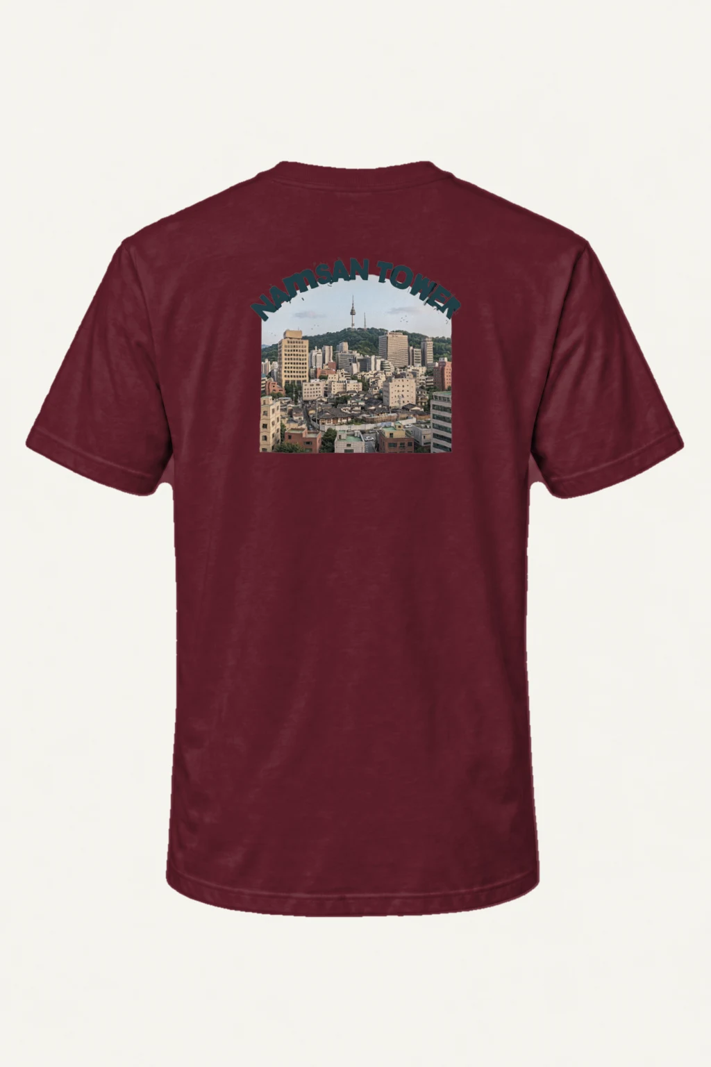 "Namsan Tower" Heavyweight Unisex Crewneck T-shirt | Gildan 5000