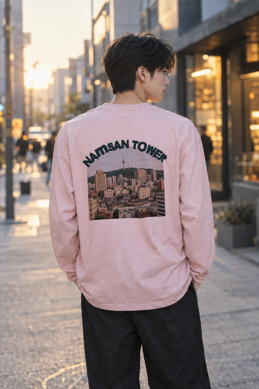 "Namsan Tower" Unisex Longsleeve T-shirt | Gildan 2400