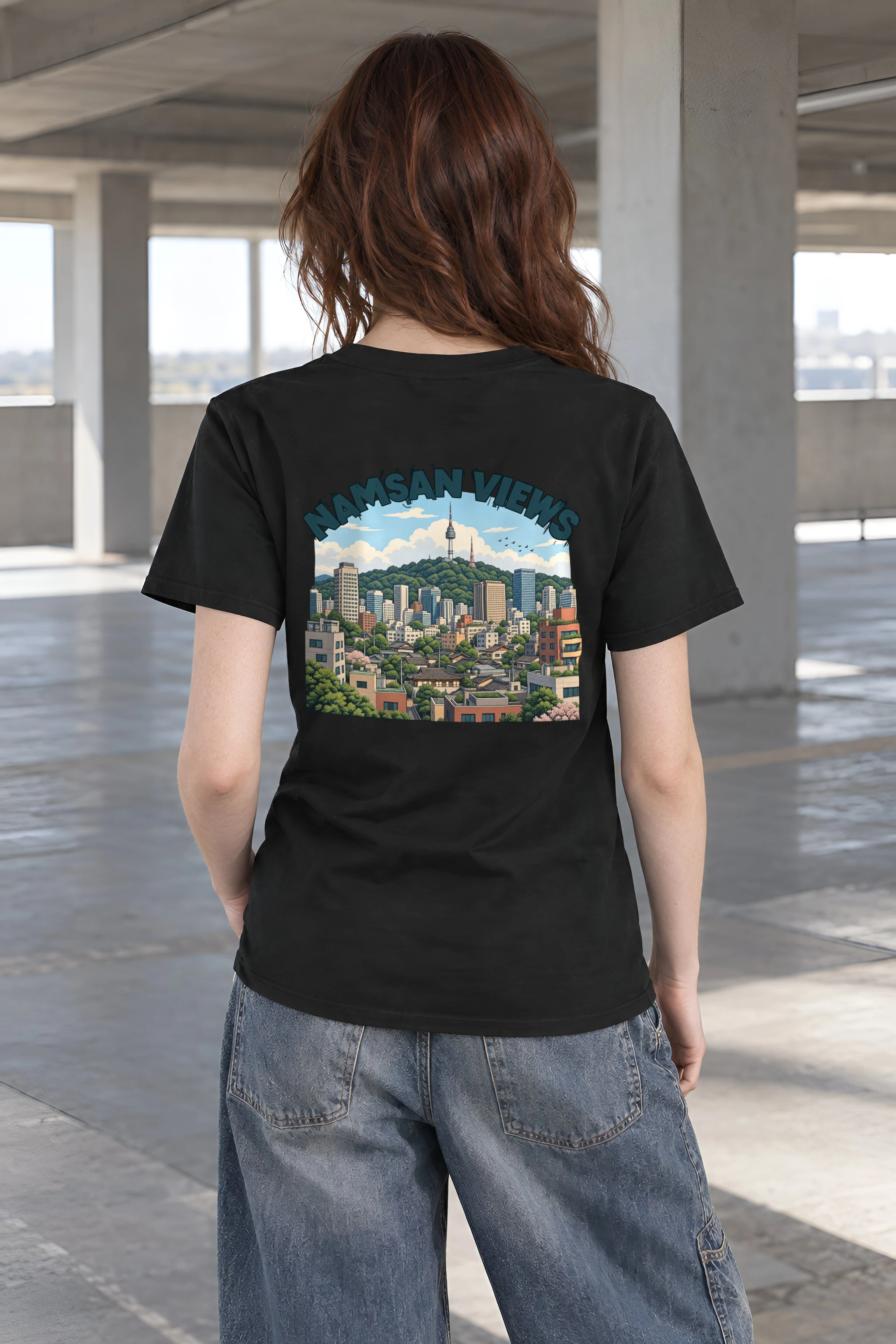 "Namsan Views" Heavyweight Unisex Crewneck T-shirt