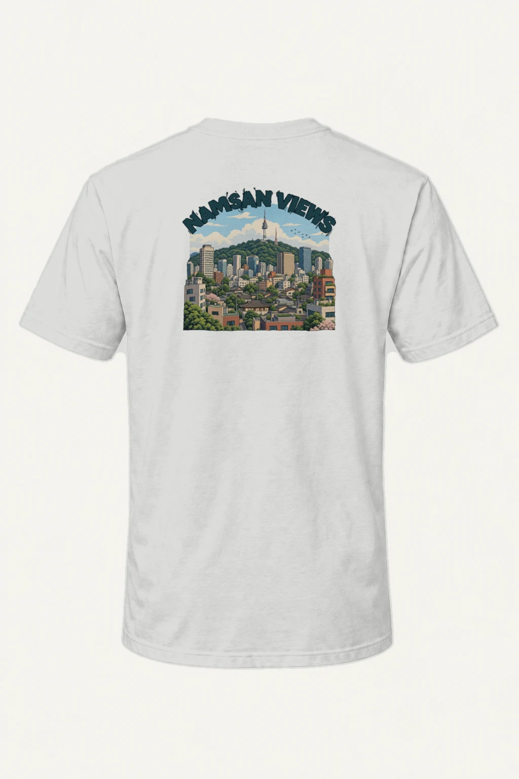 "Namsan Views" Heavyweight Unisex Crewneck T-shirt | Gildan 5000