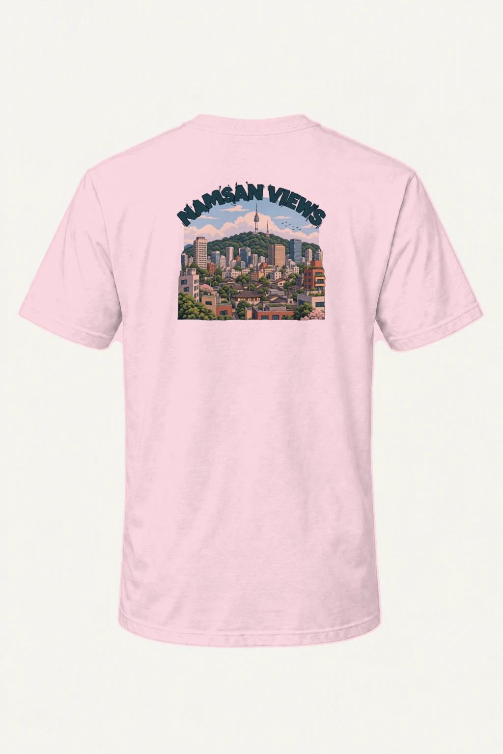 "Namsan Views" Heavyweight Unisex Crewneck T-shirt | Gildan 5000