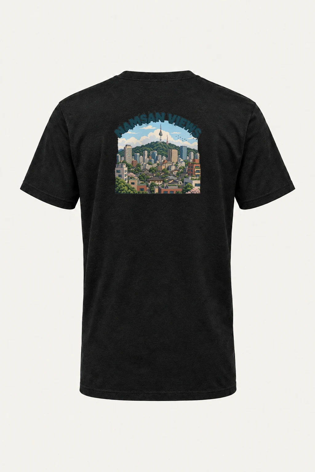 "Namsan Views" Heavyweight Unisex Crewneck T-shirt | Gildan 5000