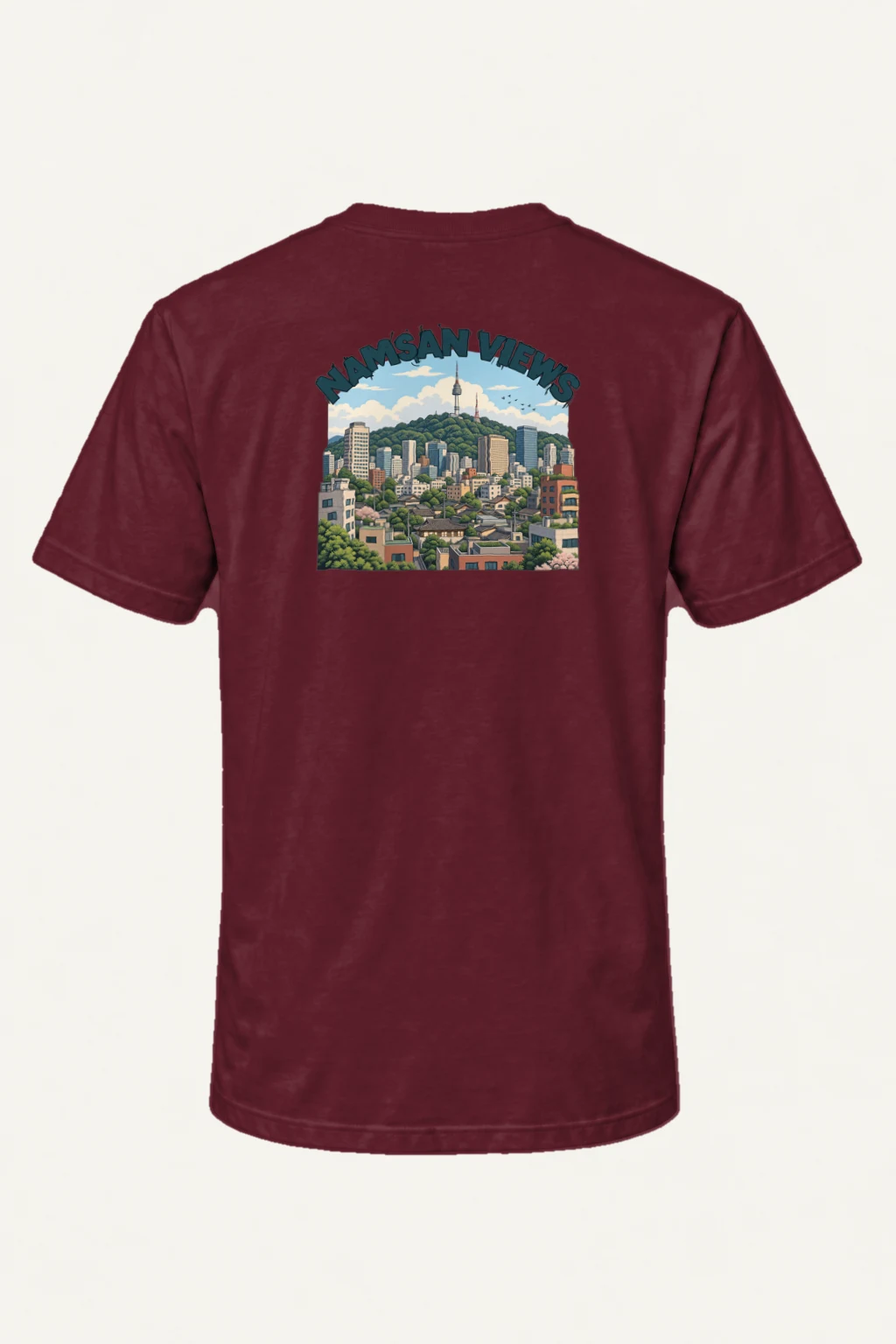 "Namsan Views" Heavyweight Unisex Crewneck T-shirt | Gildan 5000