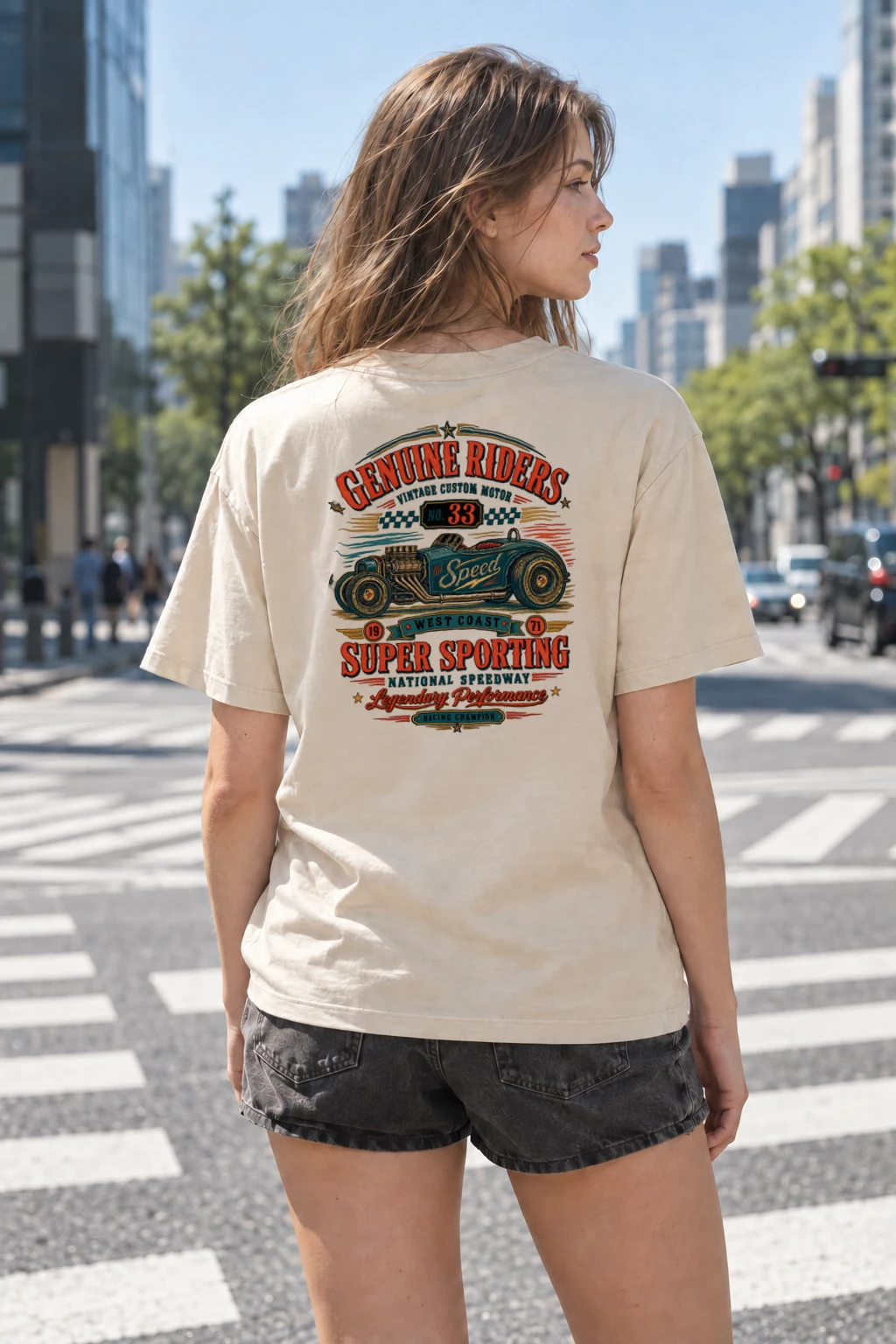 "National Speedway" Heavyweight Unisex Crewneck T-shirt | Gildan 5000
