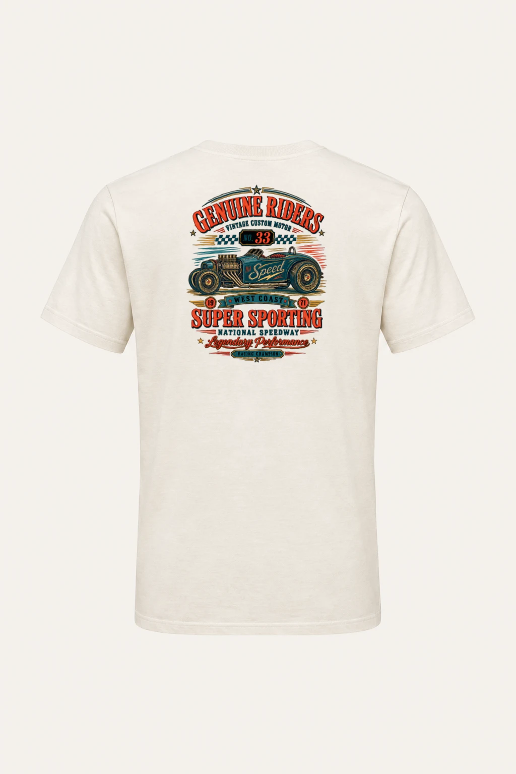 "National Speedway" Heavyweight Unisex Crewneck T-shirt | Gildan 5000