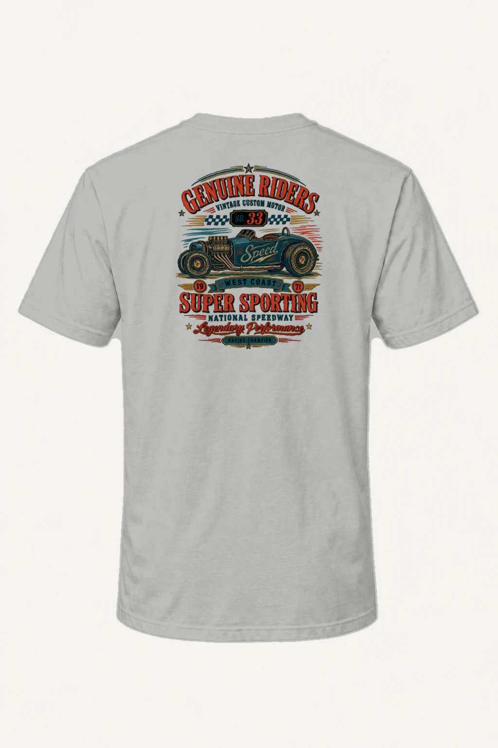 "National Speedway" Heavyweight Unisex Crewneck T-shirt | Gildan 5000