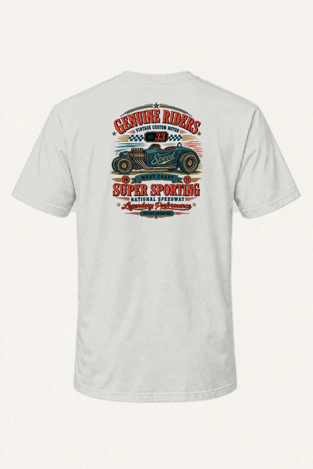 "National Speedway" Heavyweight Unisex Crewneck T-shirt | Gildan 5000