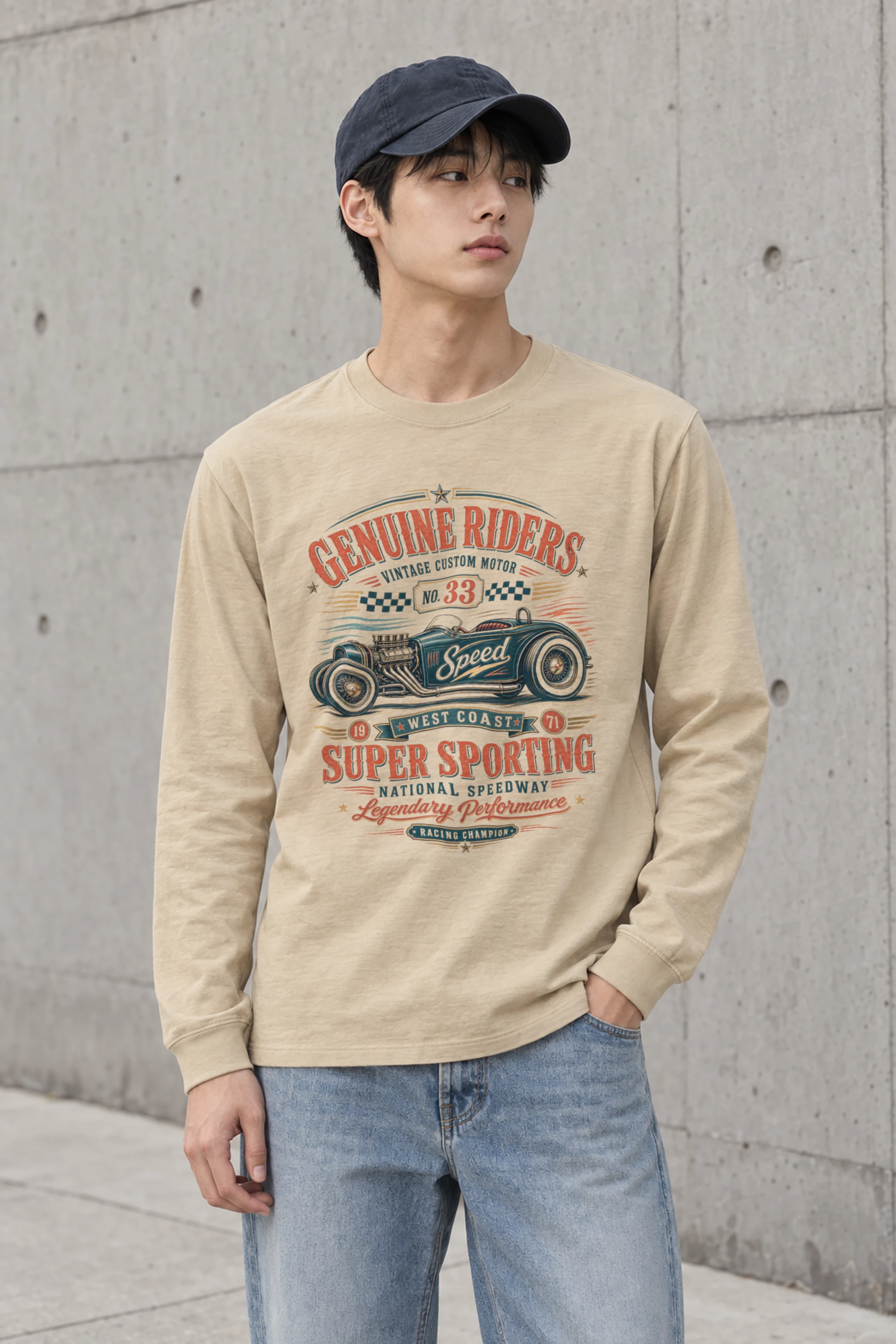 "National Speedway" Unisex Longsleeve T-shirt