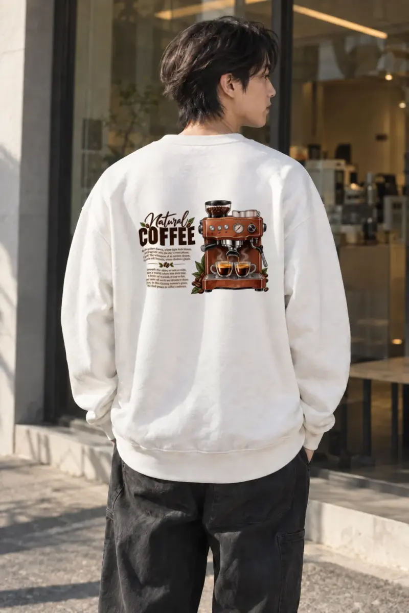 "Natural Coffee" Heavy Blend Unisex Crewneck Sweatshirt | Gildan 18000