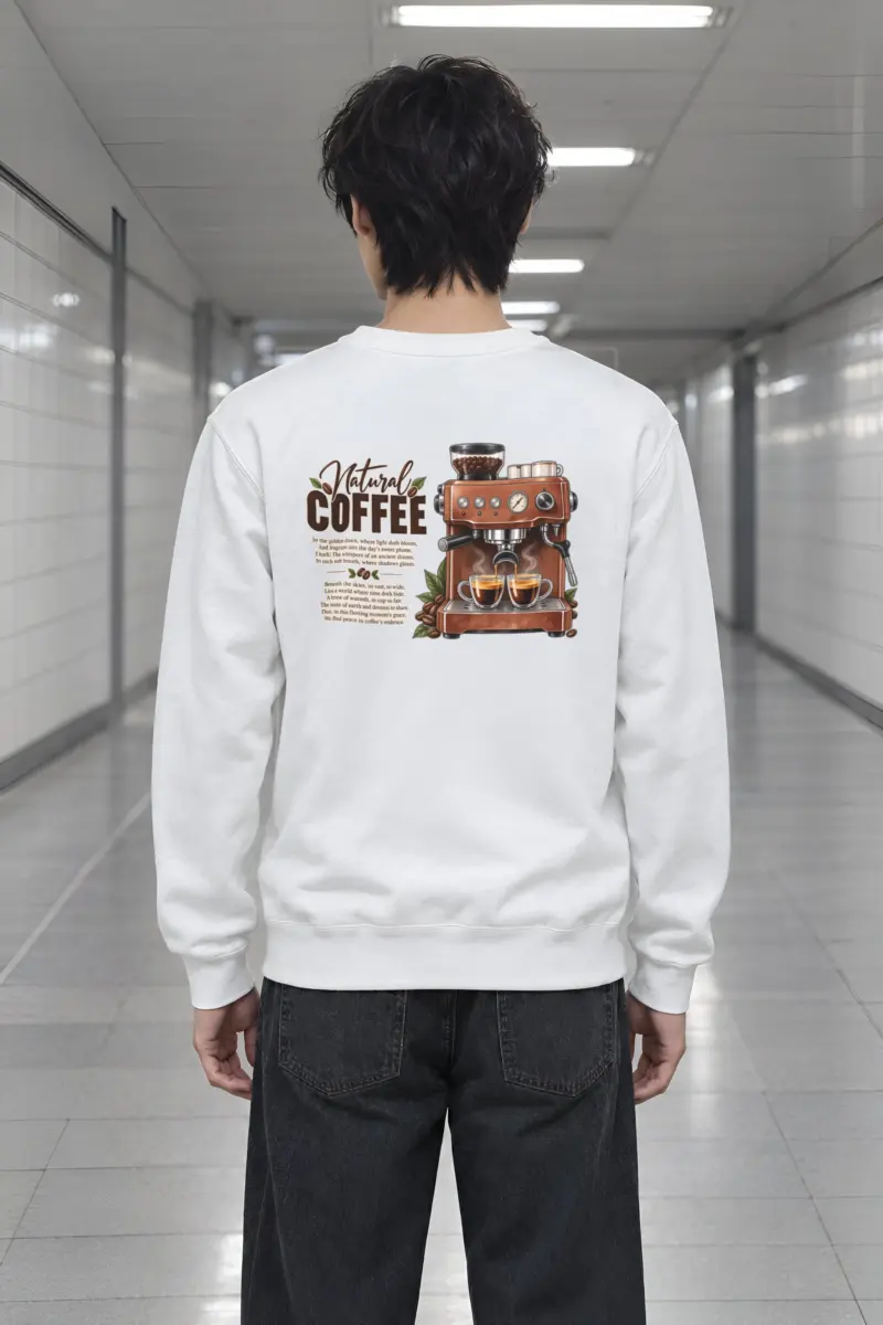 "Natural Coffee" Heavy Blend Unisex Crewneck Sweatshirt