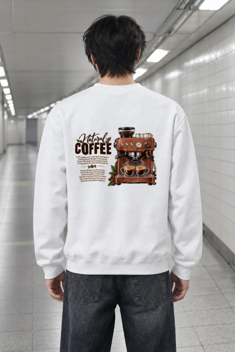 "Natural Coffee" Heavy Blend Unisex Crewneck Sweatshirt