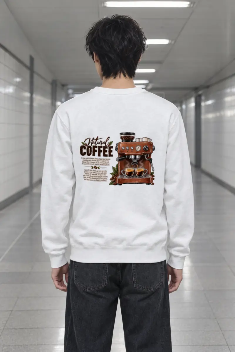 "Natural Coffee" Heavy Blend Unisex Crewneck Sweatshirt