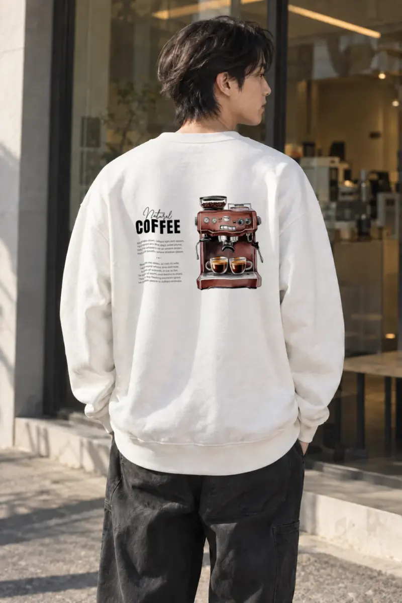 “Natural Coffee” Heavy Blend Unisex Crewneck Sweatshirt | Gildan 18000
