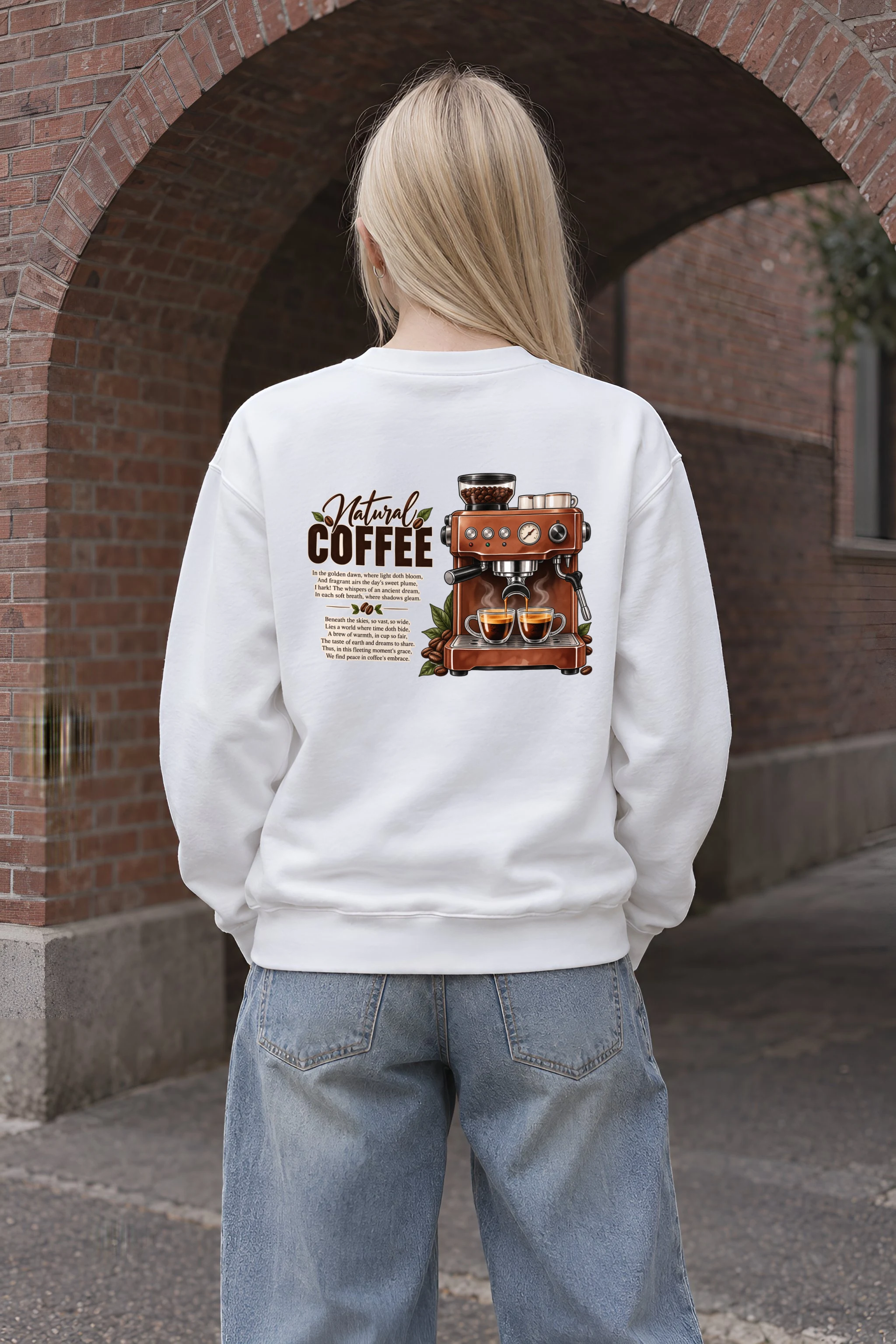 "Natural Coffee" 1 Crewneck Sweatshirt