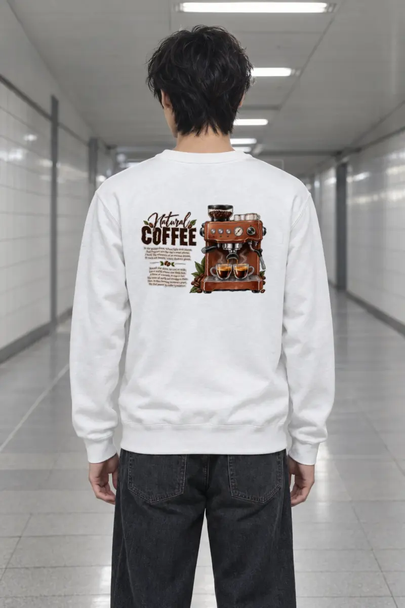 "Natural Coffee" Heavy Blend Unisex Crewneck Sweatshirt