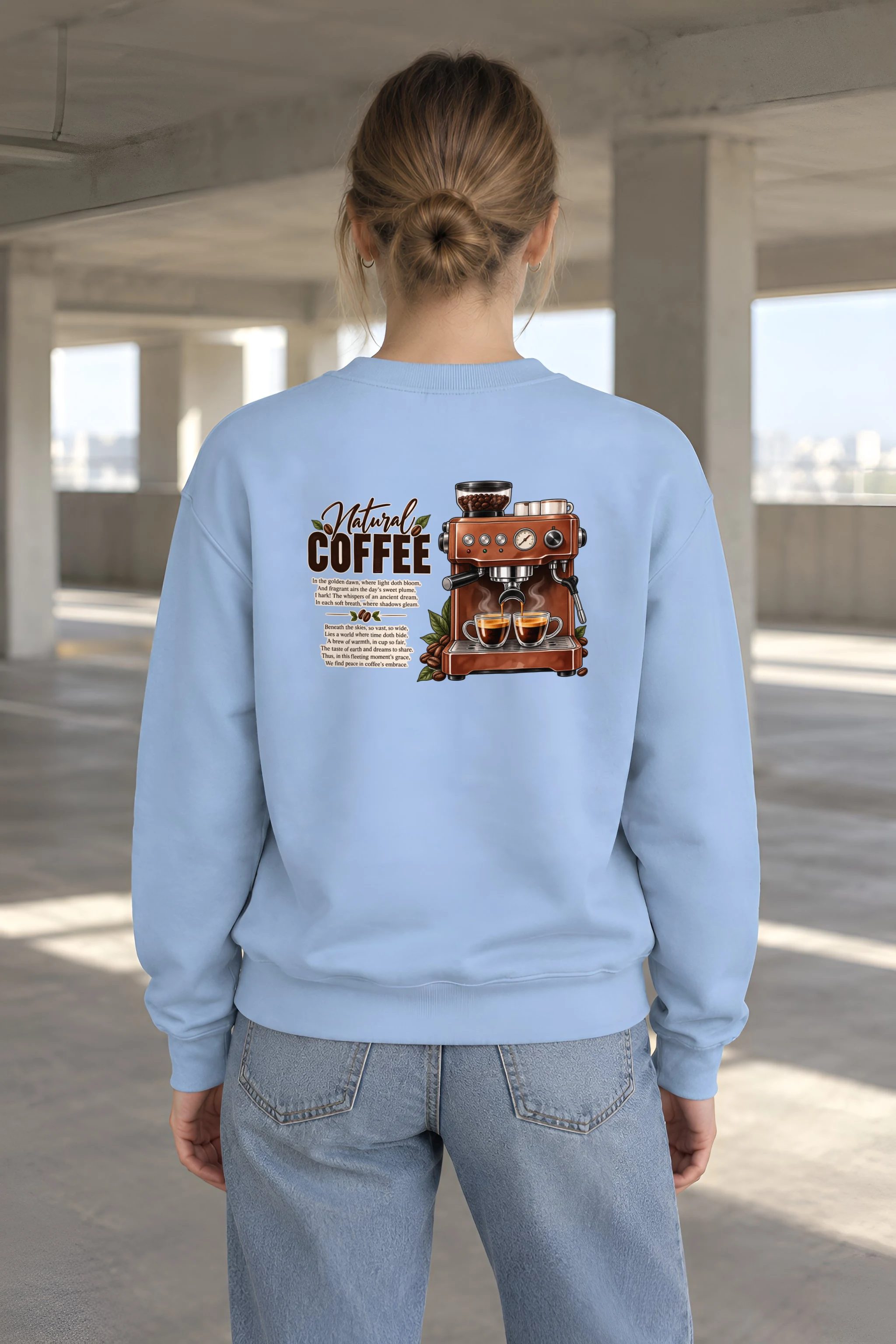 "Natural Coffee" 1 Crewneck Sweatshirt